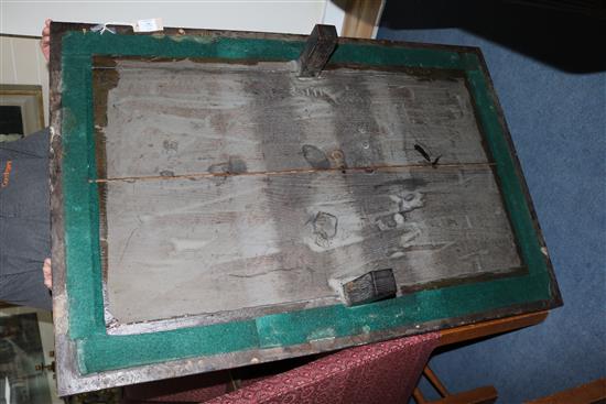 A 17th century style oak draw leaf table, W.4ft D.2ft 8in. H.2ft 6in.